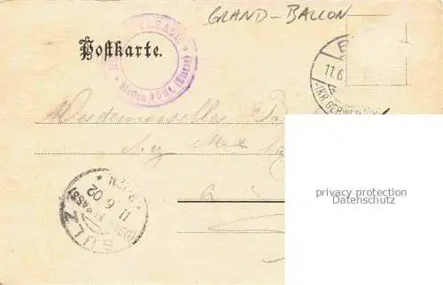 AK / Ansichtskarte  Grand-Ballon 68 Alsace Vosges Belchenkuppe mit Hagerhuette Feldpost