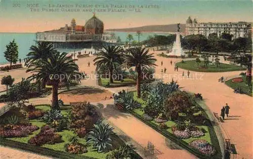 AK / Ansichtskarte NICE___Nizza_06_Alpes Maritimes Jardin public et le Palais de la Jetee 