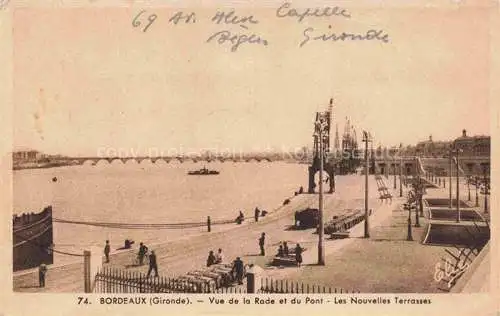 AK / Ansichtskarte BORDEAUX_33 Vue de la rade et du pont les nouvelles terrasses 