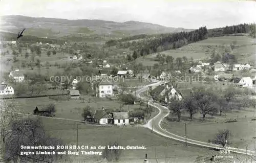 AK / Ansichtskarte  Rohrbach Lafnitz Steiermark AT Panorama Blick gegen Limbach und Burg Thalberg Sommerfrische