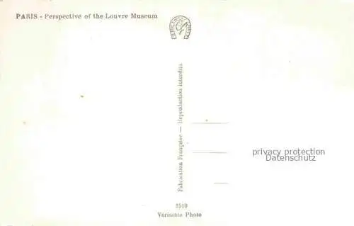 AK / Ansichtskarte PARIS_75 Perspective sur le Louvre Musee 