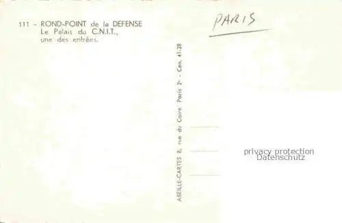AK / Ansichtskarte PARIS_75 Rond Point de la Defense Palais du C.N.I.T. une des entrees 