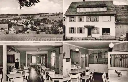 AK / Ansichtskarte  Ochsenwang Bissingen Teck BW Gasthaus zur Krone Gastraum Panorama