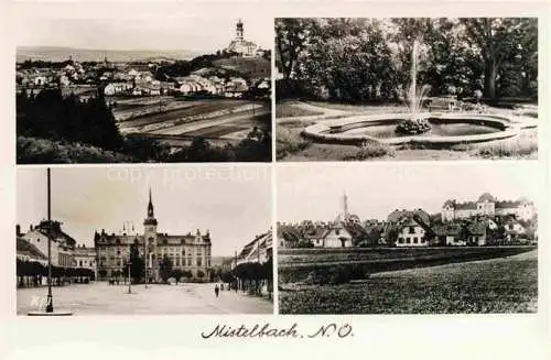 AK / Ansichtskarte  Mistelbach Weinviertel Niederoesterreich AT Teilansichten Stadtzentrum Brunnen