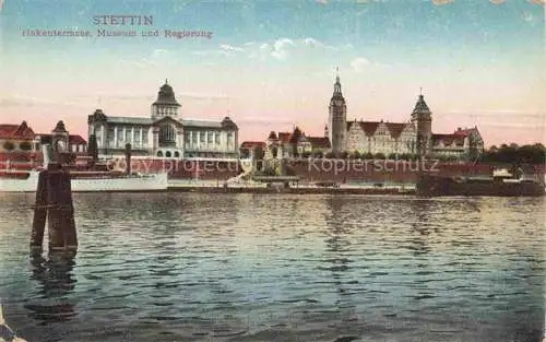 AK / Ansichtskarte  Stettin SZCZECIN Pommern PL Hakenterrasse Museum und Regierung