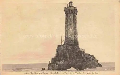 AK / Ansichtskarte Le_Raz_de_Sein_Pointe_du_Raz_29_Finistere Gorlebella Le Phare de la Vieille Vue prise du Raz 