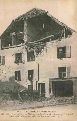 AK / Ansichtskarte Thann__68_Haut Rhin Grande Guerre 1914 15 Maison bombardee Truemmer 1. Weltkrieg 