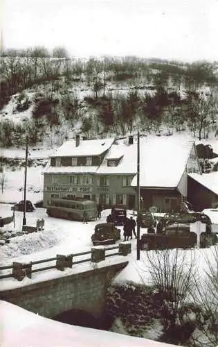 AK / Ansichtskarte Soultzeren_Colmar_68_Haut Rhin Hotel Restaurant du Pont en hiver 