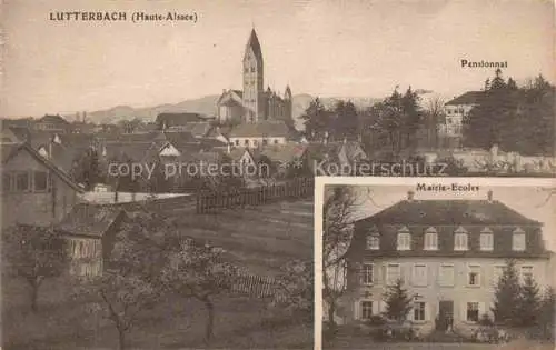 AK / Ansichtskarte Lutterbach_Mulhouse_68_Haut Rhin Ansicht mit Kirche Pensionnat Mairie Ecoles 