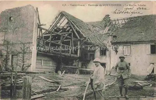 AK / Ansichtskarte Guewenheim_Gewenheim_68_Haut Rhin Moulin Schuler detruit Truemmer 1. Weltkrieg 