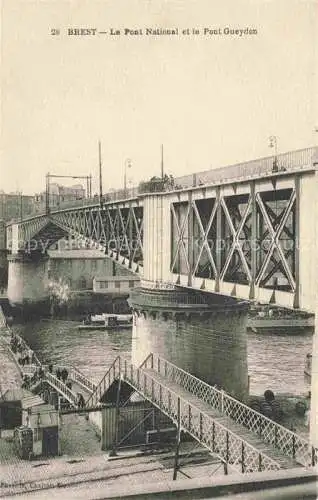 AK / Ansichtskarte BREST_29_Finistere Le Pont National et le Pont Gueydon 