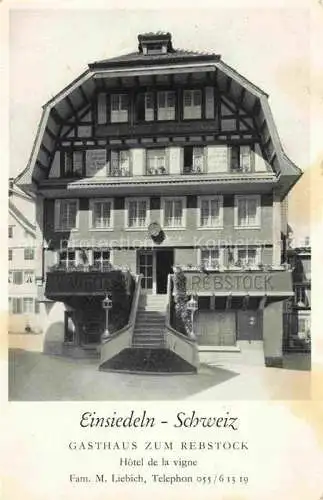 AK / Ansichtskarte EINSIEDELN__SZ Gasthaus zum Rebstock Hotel de la vigne 