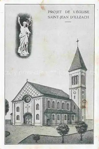 AK / Ansichtskarte MULHOUSE_Muehlhausen_68_Alsace Projet de l Eglise Saint Jean d Illzach 