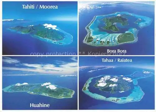 AK / Ansichtskarte  Tahiti Polynesia Moorea Bora Bora Huahine Taha Raiatea Fliegeraufnahmen