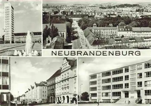 AK / Ansichtskarte  NEUBRANDENBURG Hochhaus am Karl Marx Platz Blick vom Hochhaus Ernst Thaelmann Strasse Dr Th Neubauer Oberschule