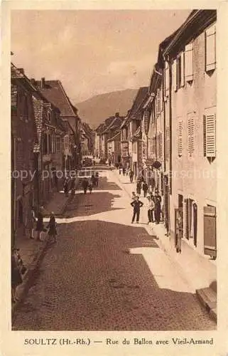 AK / Ansichtskarte Soultz_Elsass_Sulz_Guebwiller_68_Haut Rhin Rue du Ballon avec Vieil Armand 