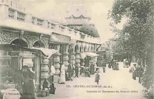 AK / Ansichtskarte Chatel Guyon_Chatelguyon_63_Puy de Dome Galeries et Terrasses du nouvel hotel 