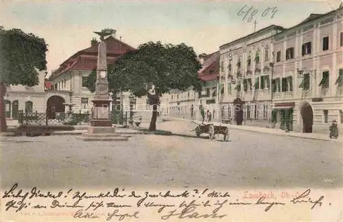 AK / Ansichtskarte  Lambach Traun Oberoesterreich AT Stadtzentrum Denkmal