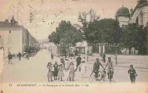 AK / Ansichtskarte Remiremont_Romberg_Epinal_88_Vosges La Synagoge et la Grande Rue 