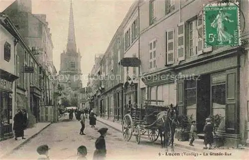 AK / Ansichtskarte Lucon_Fontenay le Comte_85_Vendee Grande Rue Eglise 