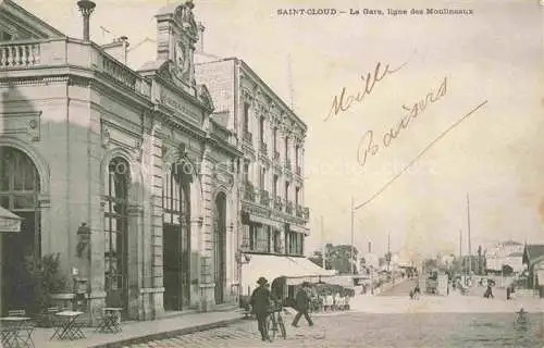 AK / Ansichtskarte Saint_Cloud_92_Hauts de Seine La gare ligne des Moulineaux 