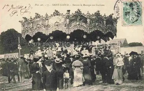 AK / Ansichtskarte Saint_Cloud_92_Hauts de Seine Devant le Manege aux Cochons 