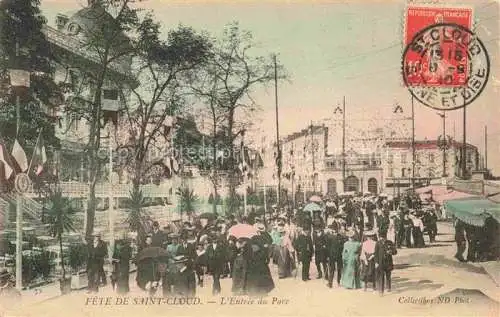 AK / Ansichtskarte Saint_Cloud_92_Hauts de Seine Fete de la ville entree du parc 