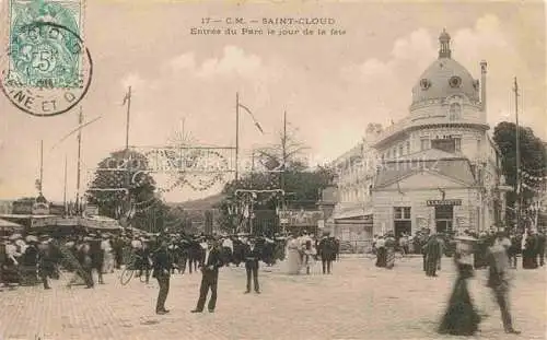 AK / Ansichtskarte Saint_Cloud_92_Hauts de Seine Entree du parc le jour de la fete 