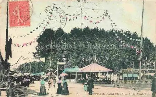 AK / Ansichtskarte Saint_Cloud_92_Hauts de Seine Allee centrale pendant la fete de la ville 