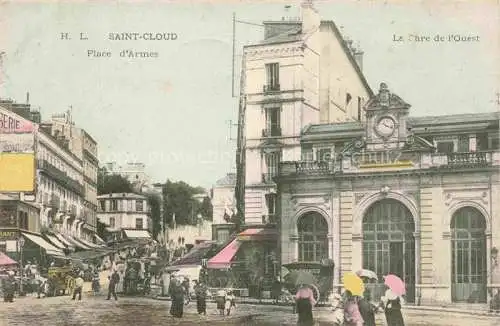 AK / Ansichtskarte Saint_Cloud_92_Hauts de Seine Place d Armes Gare de l ouest 