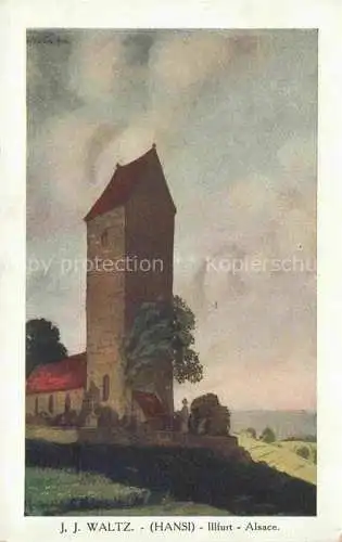 AK / Ansichtskarte Illfurth_Altkirch_68_Haut Rhin Kirche Waltz Kuenstlerkarte  