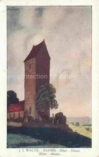 AK / Ansichtskarte Illfurth_Altkirch_68_Haut Rhin Kirche Waltz Kuenstlerkarte  