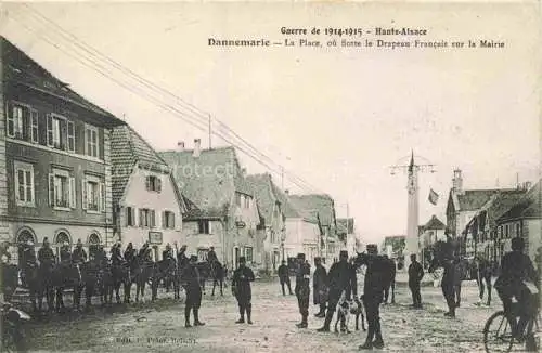 AK / Ansichtskarte DANNEMARIE__Dammerkirch_Alsace_68_Haut Rhin Place où flotte le Drapeau Francais sur la Mairie 