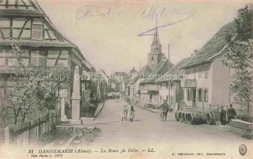 AK / Ansichtskarte DANNEMARIE__Dammerkirch_Alsace_68_Haut Rhin Route de Delle 