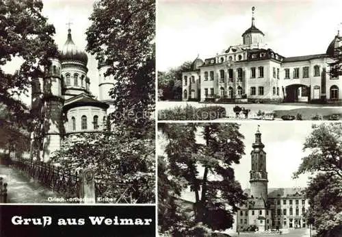 AK / Ansichtskarte  WEIMAR  Thueringen Griech orthodoxe Kirche Schloss Belvedere Schloss