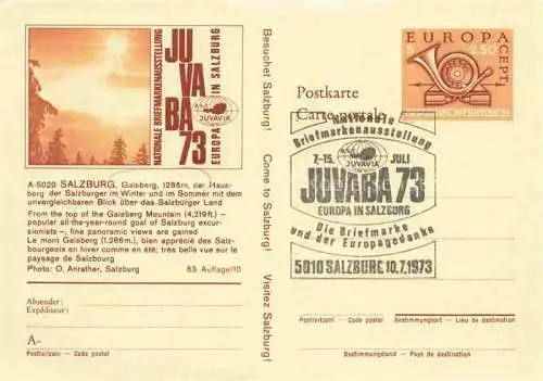 AK / Ansichtskarte  SALZBURG  AT Gaisberg Briefmarkenausstellung Juvaba 73