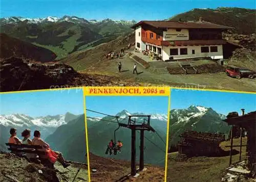 AK / Ansichtskarte  Penkenjochhaus Penkenjochhuette 2093m Zillertal Rastplatz Finkenberger Almbahn Ahornspitze Penken Alm mit Gruenberg