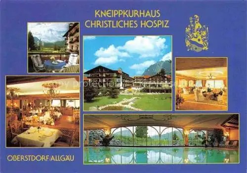 AK / Ansichtskarte  OBERSTDORF Kneippkurhaus Christl Hospiz Gastraeume Park Hallenbad