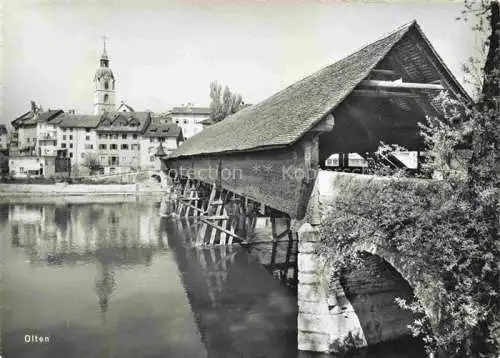 AK / Ansichtskarte OLTEN_SO Gedeckte Bruecke 