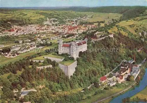 AK / Ansichtskarte  Eichstaett Oberbayern Stadtblick mit Willibaldsburg Fliegeraufnahme