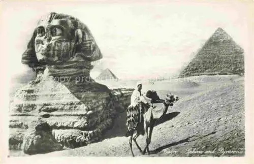 AK / Ansichtskarte  CAIRO  Kairo Caire Egypt Sphinx and Pyramide