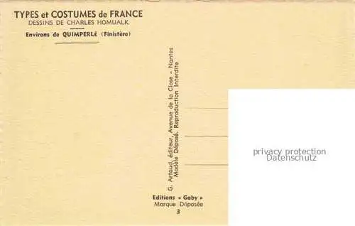 AK / Ansichtskarte Quimperle_29_Finistere Types et Costumes de France 