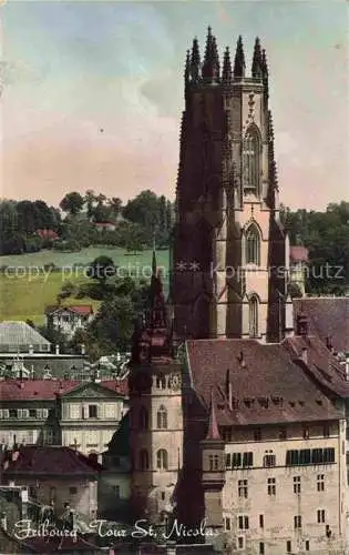 AK / Ansichtskarte Fribourg__FR Tour St Nicolas 