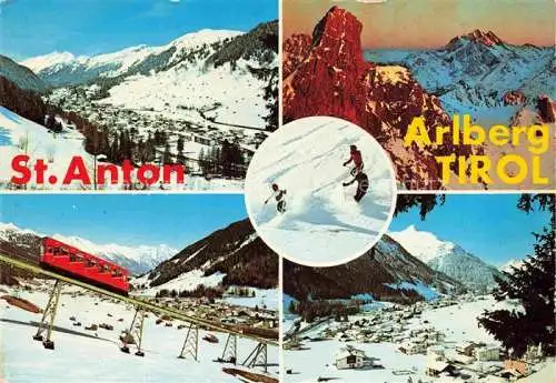 AK / Ansichtskarte  St Anton Arlberg Tirol AT Panorama Bergbahn Ortsblick