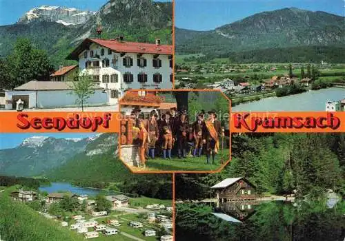 AK / Ansichtskarte  Kramsach-Achenrain Tirol AT Hotel Musikkapelle OT Voldoepp Campingplatz am Reintalersee und Berglsteinersee