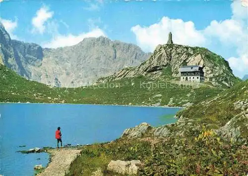 AK / Ansichtskarte  Eduard-Pichl-Huette 1960m Wolayersee Lesachtal AT mit Heldendenkmal und Biegengebirge