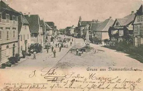 AK / Ansichtskarte Dammerkirch_Elsass_Dannemarie_68_Haut Rhin Rue Principale Fontaine 