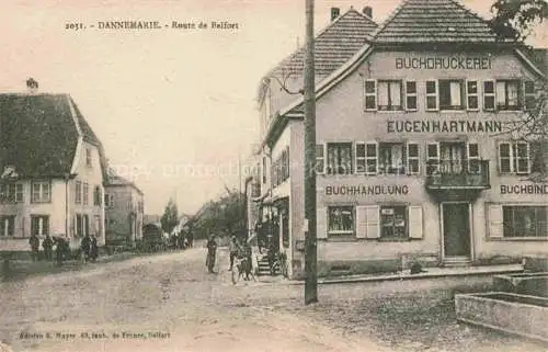 AK / Ansichtskarte DANNEMARIE__Dammerkirch_Alsace_68_Haut Rhin Route de Belfort Buchdruckerei Buchhandlung 