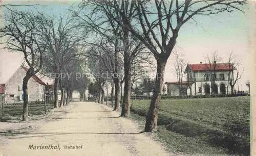 AK / Ansichtskarte Marienthal_Elsass_Haguenau_67_Bas Rhin Bahnhof 