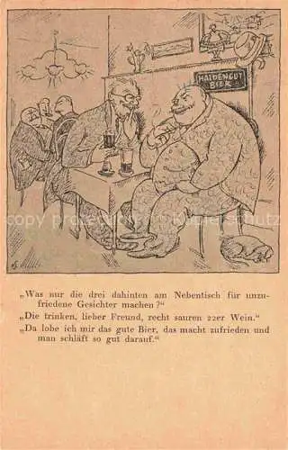 AK / Ansichtskarte WINTERTHUR__ZH Haldengut Bier Karikaturen Kuenstlerkarte 